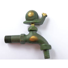 Snail Ornamental Verdigris Garden Tap