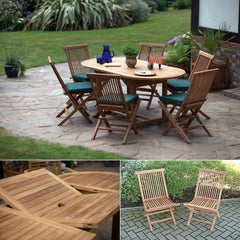 Solid Teak Cannes Outdoor Patio Dining Set