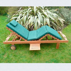 Solid Teak Grade A Wooden Sun Lounger