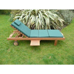 Solid Teak Grade A Wooden Sun Lounger