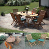 Solid Teak La Baule Oval Patio Set - Teak Garden Furniture