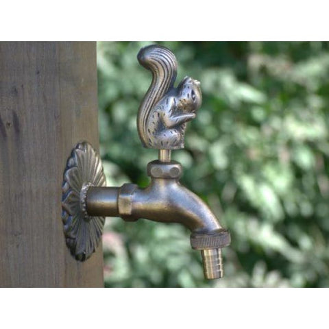 Squirrel Ornamental Brass Garden Tap - Heritage Gardens UK Online Garden Centre