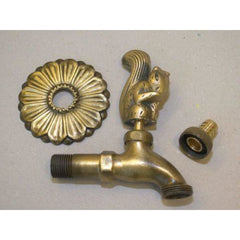 Squirrel Ornamental Brass Garden Tap