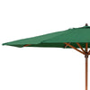 The Heritage Garden Lover Green 2.7m Wooden Parasol with Base - Willington Green 2.7m Wooden Parasol with Base - Parasols with Bases