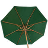 The Heritage Garden Lover Green 2.7m Wooden Parasol with Base - Willington Green 2.7m Wooden Parasol with Base - Parasols with Bases