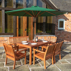 The Heritage Green Wooden  2.7m Parasol