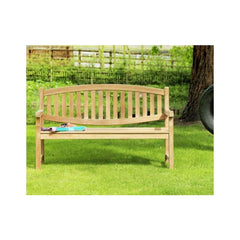 Winchester Double Oval Back Teak Garden Bench 150cm