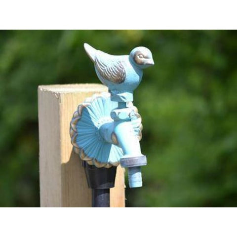 Wren Ornamental Verdigris Garden Tap - Heritage Gardens UK Online Garden Centre